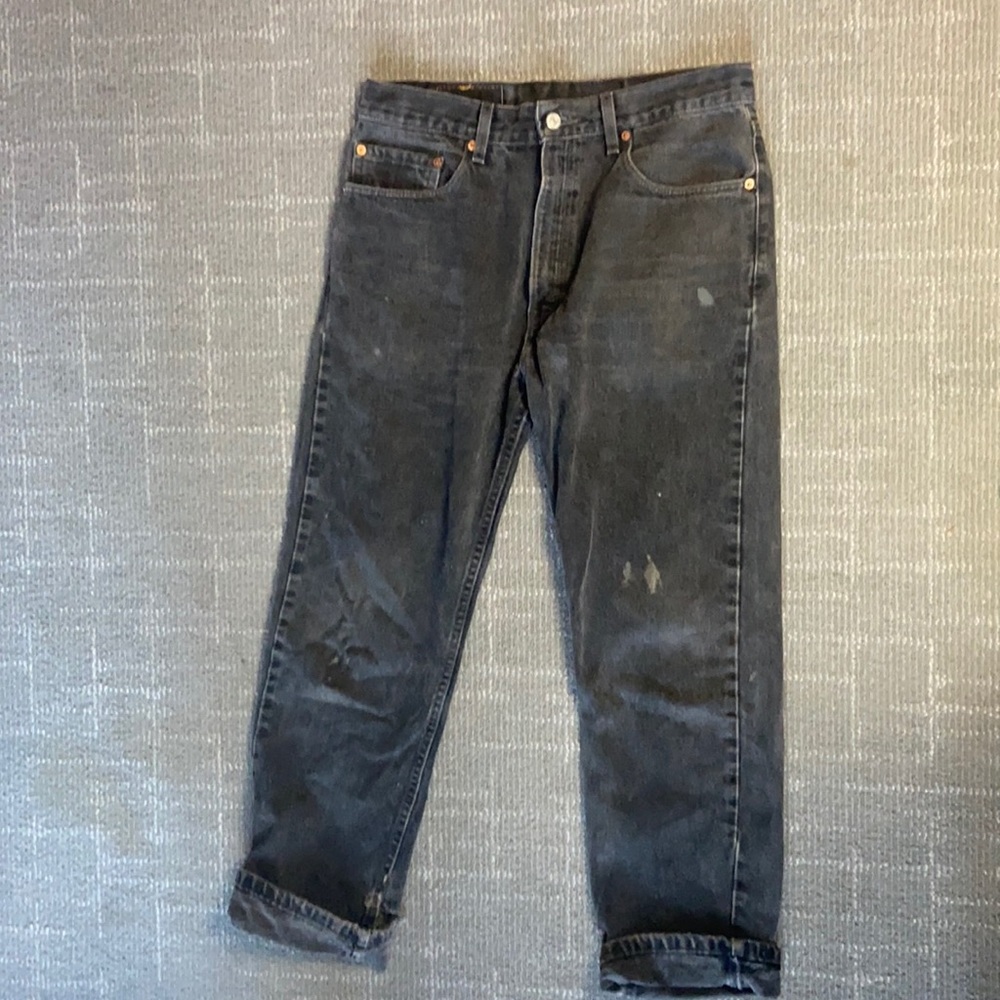 Vintage Levis 505s - Black 33W x 30L